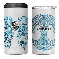 Queensland Maori Kiwi Personalised 4 in 1 Can Cooler Tumbler Ma Kakariki Papua Shell Maori Tribal Tattoo LT9 One Size: 16 oz White - Polynesian Pride