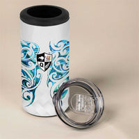 Queensland Maori Kiwi Personalised 4 in 1 Can Cooler Tumbler Ma Kakariki Papua Shell Maori Tribal Tattoo LT9 - Polynesian Pride