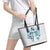 Queensland Maori Kiwi Personalised Leather Tote Bag Ma Kakariki Papua Shell Maori Tribal Tattoo