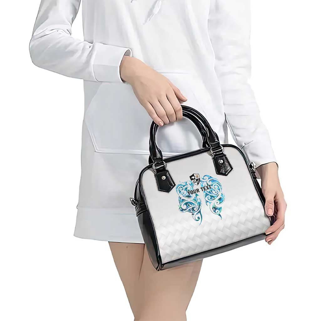 Queensland Maori Kiwi Personalised Shoulder Handbag Ma Kakariki Papua Shell Maori Tribal Tattoo