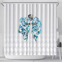 Queensland Maori Kiwi Personalised Shower Curtain Ma Kakariki Papua Shell Maori Tribal Tattoo LT9 - Polynesian Pride