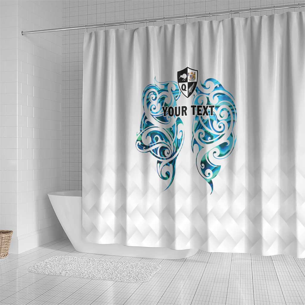 Queensland Maori Kiwi Personalised Shower Curtain Ma Kakariki Papua Shell Maori Tribal Tattoo LT9 - Polynesian Pride