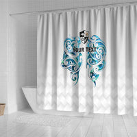 Queensland Maori Kiwi Personalised Shower Curtain Ma Kakariki Papua Shell Maori Tribal Tattoo LT9 - Polynesian Pride