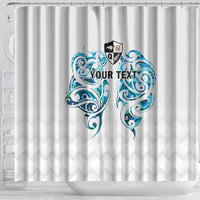Queensland Maori Kiwi Personalised Shower Curtain Ma Kakariki Papua Shell Maori Tribal Tattoo LT9 - Polynesian Pride