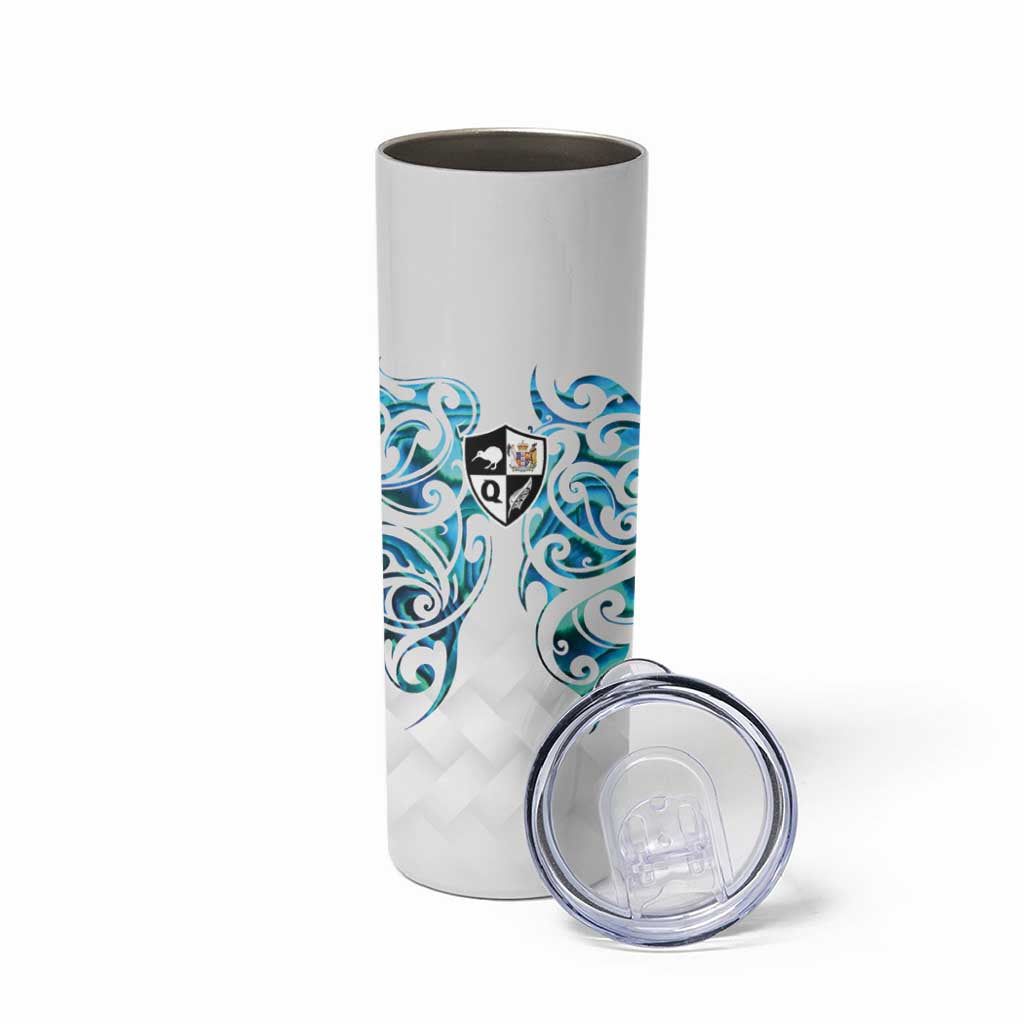 Queensland Maori Kiwi Personalised Skinny Tumbler Ma Kakariki Papua Shell Maori Tribal Tattoo LT9 - Polynesian Pride