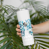 Queensland Maori Kiwi Personalised Skinny Tumbler Ma Kakariki Papua Shell Maori Tribal Tattoo LT9 - Polynesian Pride