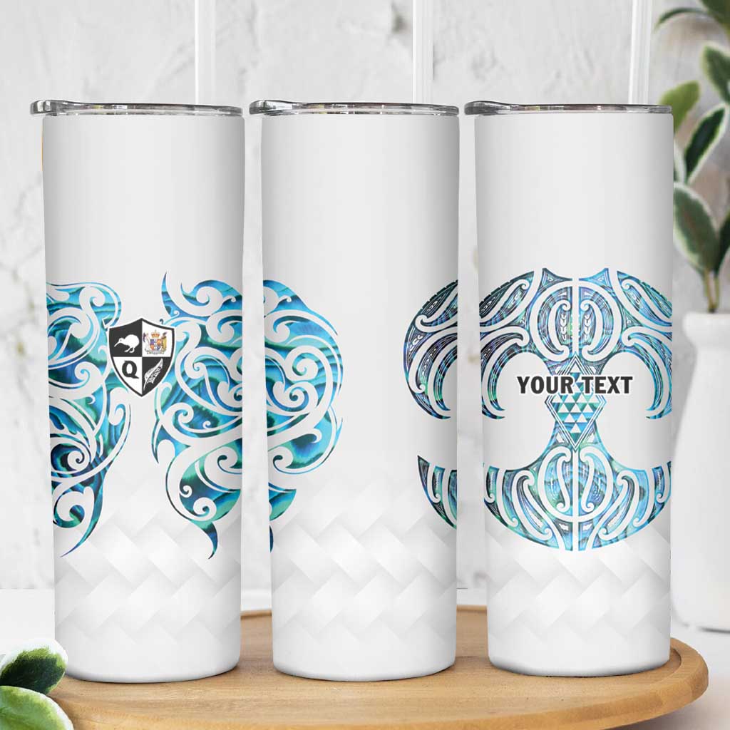Queensland Maori Kiwi Personalised Skinny Tumbler Ma Kakariki Papua Shell Maori Tribal Tattoo LT9 - Polynesian Pride