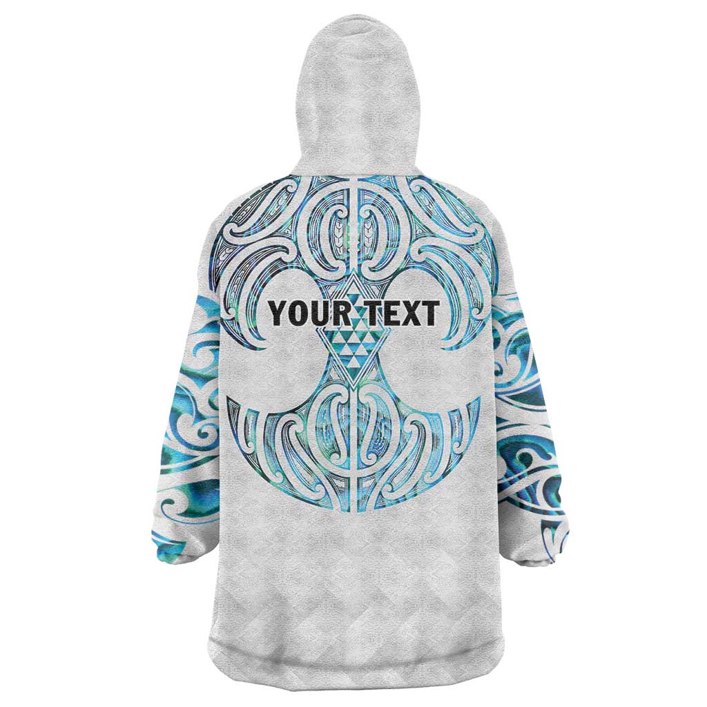 Queensland Maori Kiwi Personalised Wearable Blanket Hoodie Ma Kakariki Papua Shell Maori Tribal Tattoo LT9 - Polynesian Pride