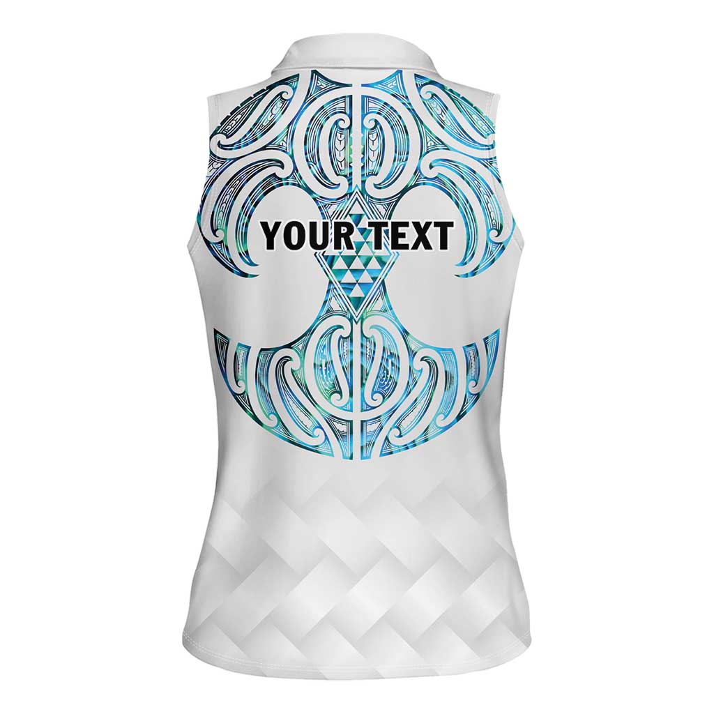 Queensland Maori Kiwi Personalised Women Sleeveless Polo Shirt Ma Kakariki Papua Shell Maori Tribal Tattoo