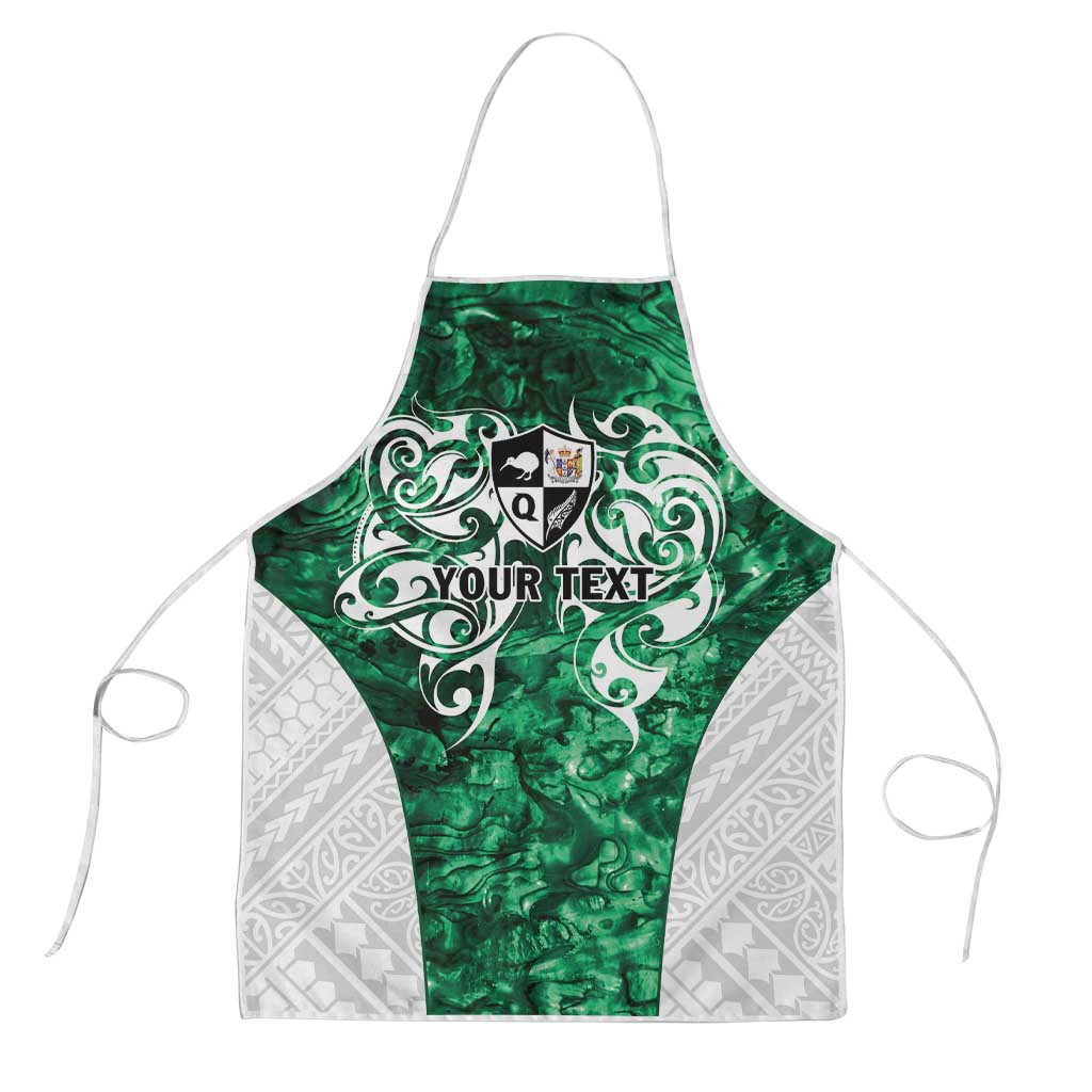 Queensland Maori Kiwi Personalised Apron Kikirangi Papua Shell Maori Tribal Tattoo LT9 Green - Polynesian Pride