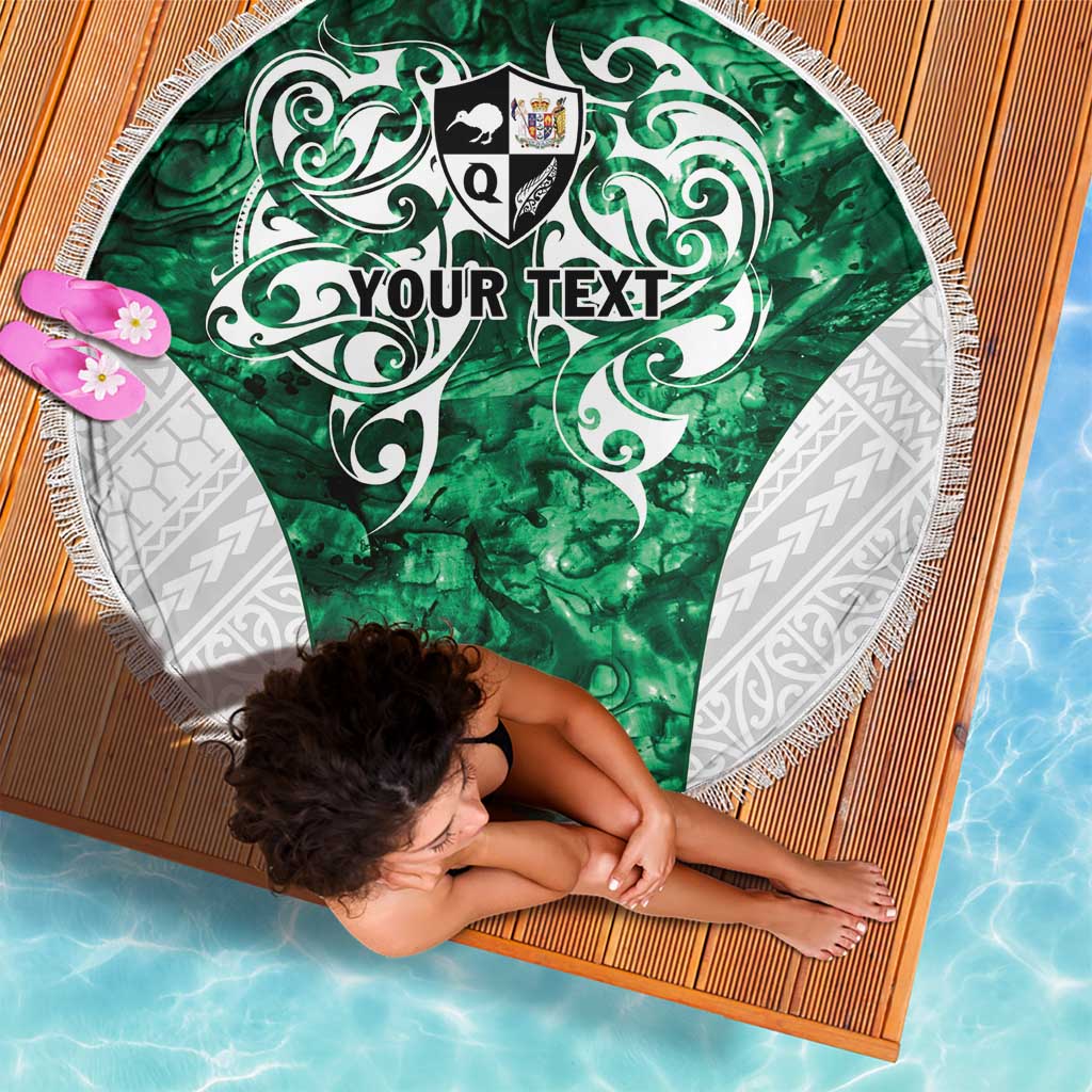 Queensland Maori Kiwi Personalised Beach Blanket Kikirangi Papua Shell Maori Tribal Tattoo LT9 - Polynesian Pride
