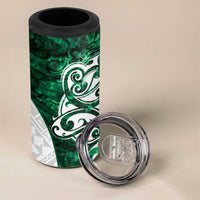 Queensland Maori Kiwi Personalised 4 in 1 Can Cooler Tumbler Kikirangi Papua Shell Maori Tribal Tattoo LT9 - Polynesian Pride