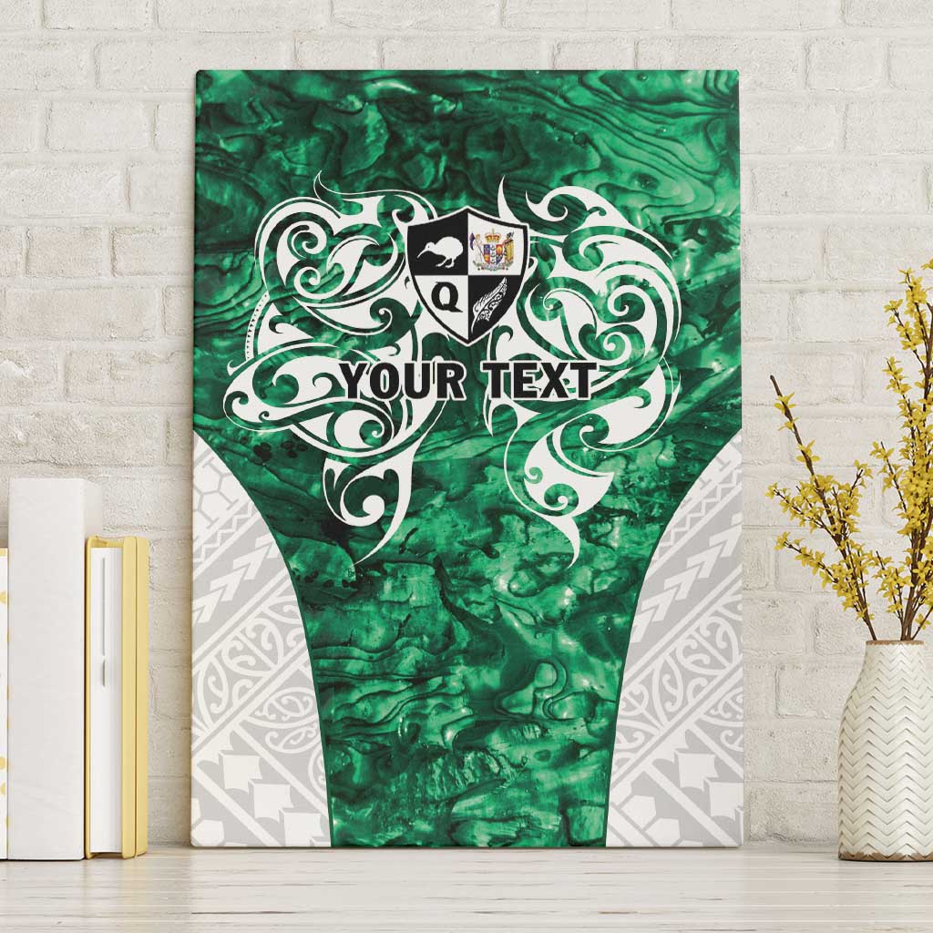 Queensland Maori Kiwi Personalised Canvas Wall Art Kikirangi Papua Shell Maori Tribal Tattoo LT9 Without Frame Green - Polynesian Pride