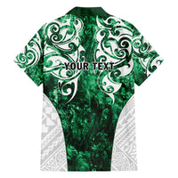 Queensland Maori Kiwi Personalised Family Matching Off Shoulder Maxi Dress and Hawaiian Shirt Kikirangi Papua Shell Maori Tribal Tattoo LT9 - Polynesian Pride