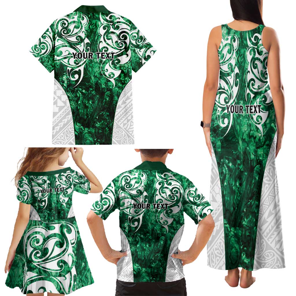 Queensland Maori Kiwi Personalised Family Matching Tank Maxi Dress and Hawaiian Shirt Kikirangi Papua Shell Maori Tribal Tattoo LT9 - Polynesian Pride