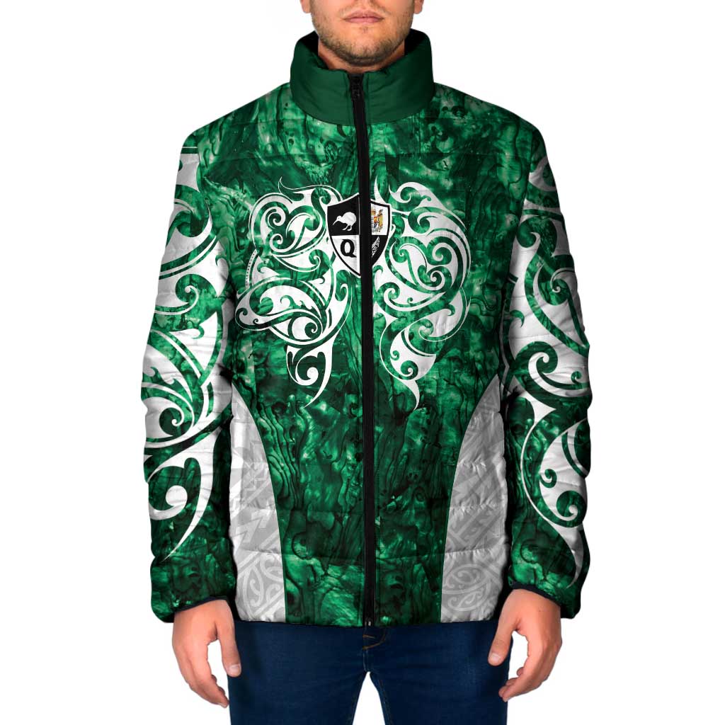 Queensland Maori Kiwi Personalised Padded Jacket Kikirangi Papua Shell Maori Tribal Tattoo - Polynesian Pride