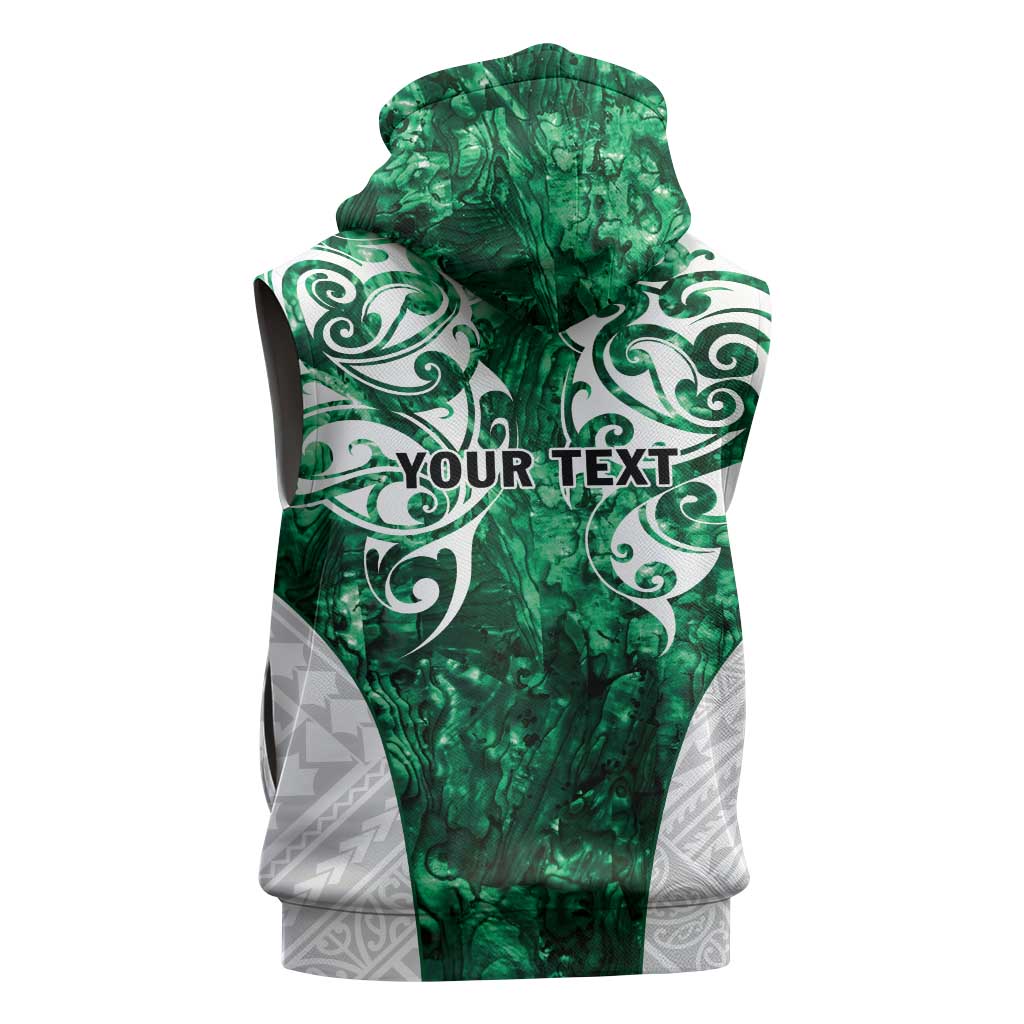 Queensland Maori Kiwi Personalised Sleeveless Hoodie Kikirangi Papua Shell Maori Tribal Tattoo - Polynesian Pride