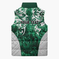 Queensland Maori Kiwi Personalised Sleeveless Puffer Jacket Kikirangi Papua Shell Maori Tribal Tattoo - Polynesian Pride