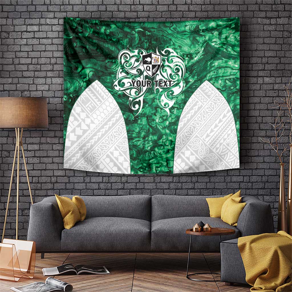 Queensland Maori Kiwi Personalised Tapestry Kikirangi Papua Shell Maori Tribal Tattoo LT9 Green - Polynesian Pride