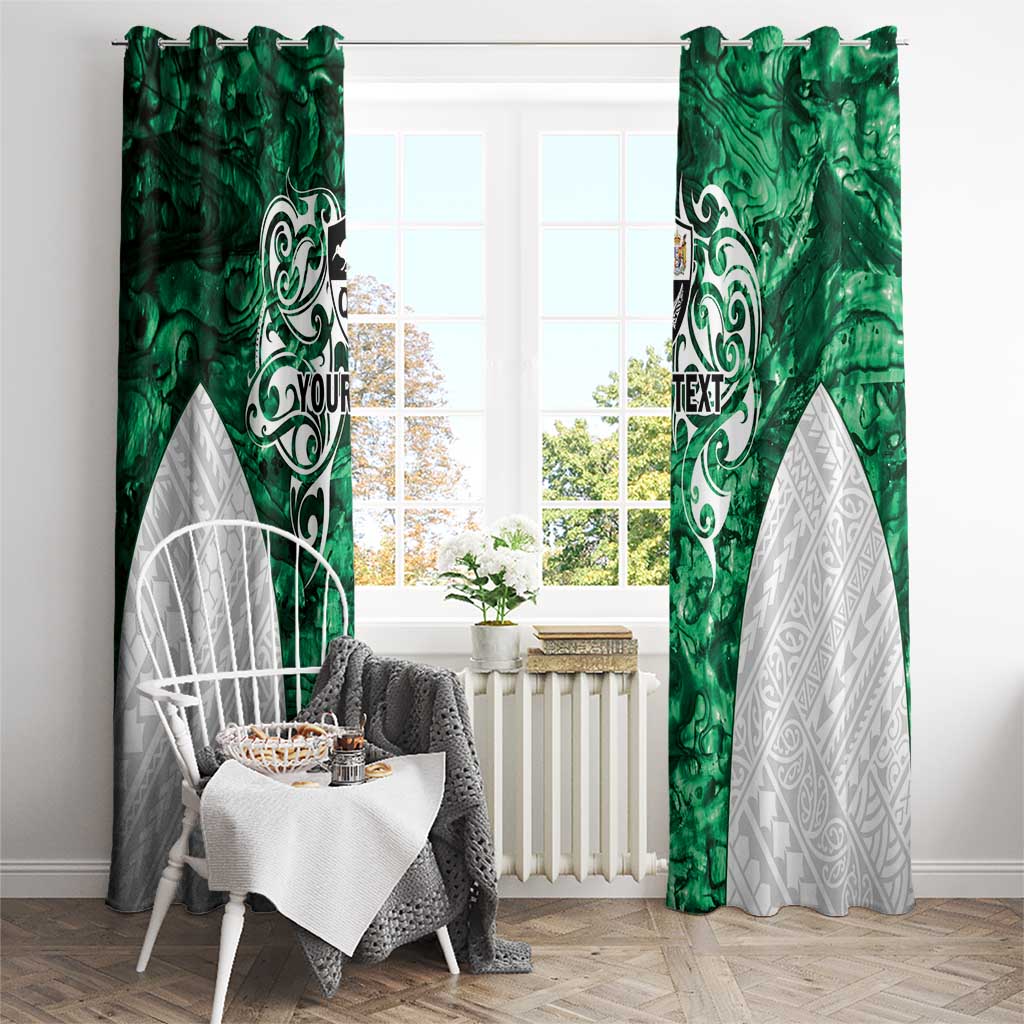 Queensland Maori Kiwi Personalised Window Curtain Kikirangi Papua Shell Maori Tribal Tattoo