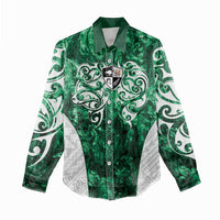 Queensland Maori Kiwi Personalised Women Casual Shirt Kikirangi Papua Shell Maori Tribal Tattoo LT9 - Polynesian Pride
