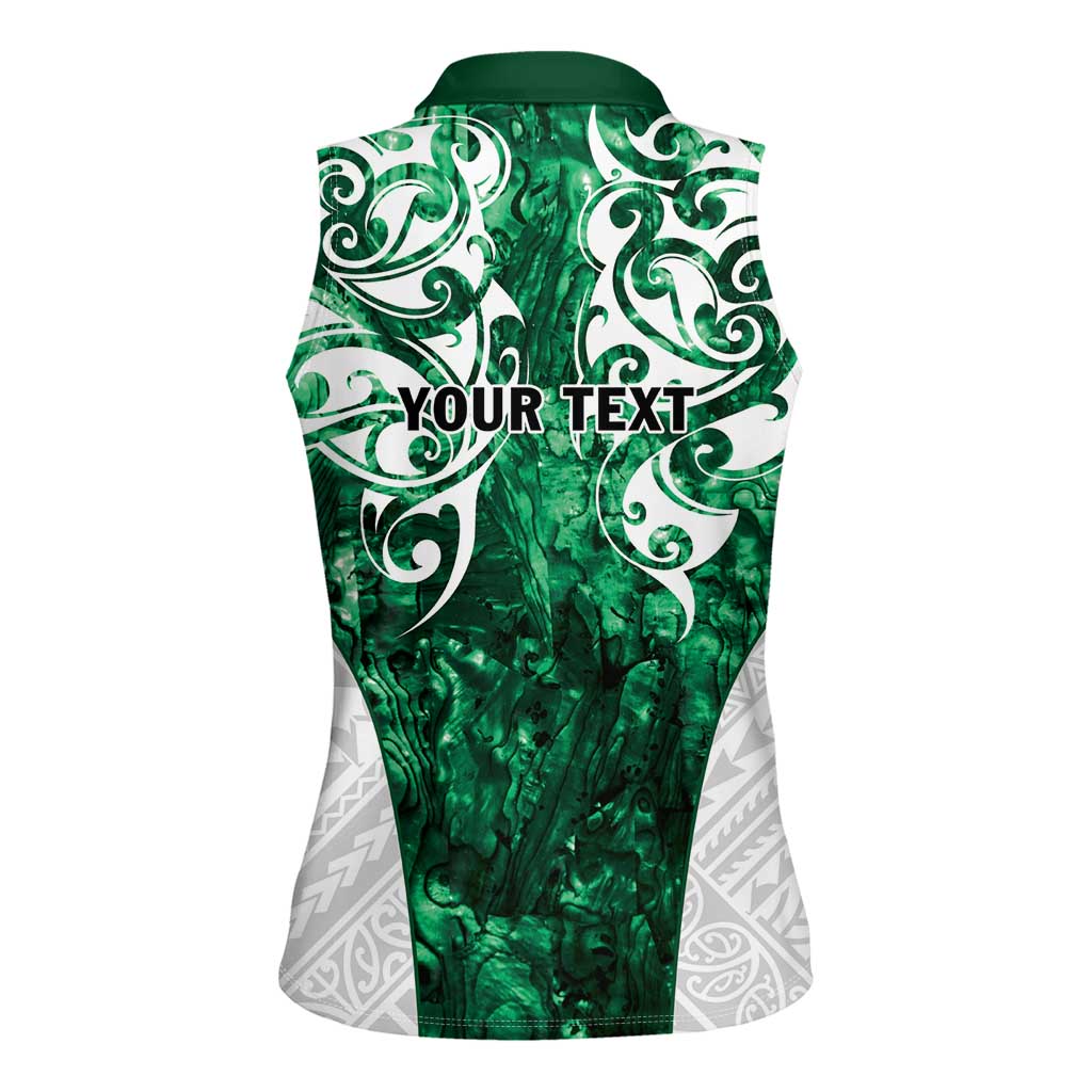 Queensland Maori Kiwi Personalised Women Sleeveless Polo Shirt Kikirangi Papua Shell Maori Tribal Tattoo