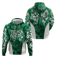 Queensland Maori Kiwi Personalised Zip Hoodie Kikirangi Papua Shell Maori Tribal Tattoo LT9 - Polynesian Pride