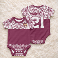 Queensland Maori Nga Hau E Wha Custom Baby Onesie Polynesian Maori Tribal Pattern LT9 - Polynesian Pride