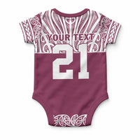 Queensland Maori Nga Hau E Wha Custom Baby Onesie Polynesian Maori Tribal Pattern LT9 - Polynesian Pride