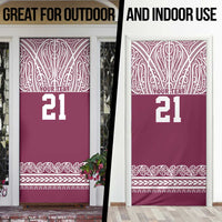 Queensland Maori Nga Hau E Wha Custom Door Cover Polynesian Maori Tribal Pattern - Polynesian Pride