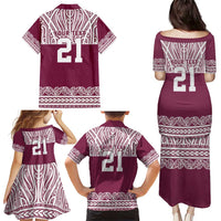 Queensland Maori Nga Hau E Wha Custom Family Matching Puletasi and Hawaiian Shirt Polynesian Maori Tribal Pattern