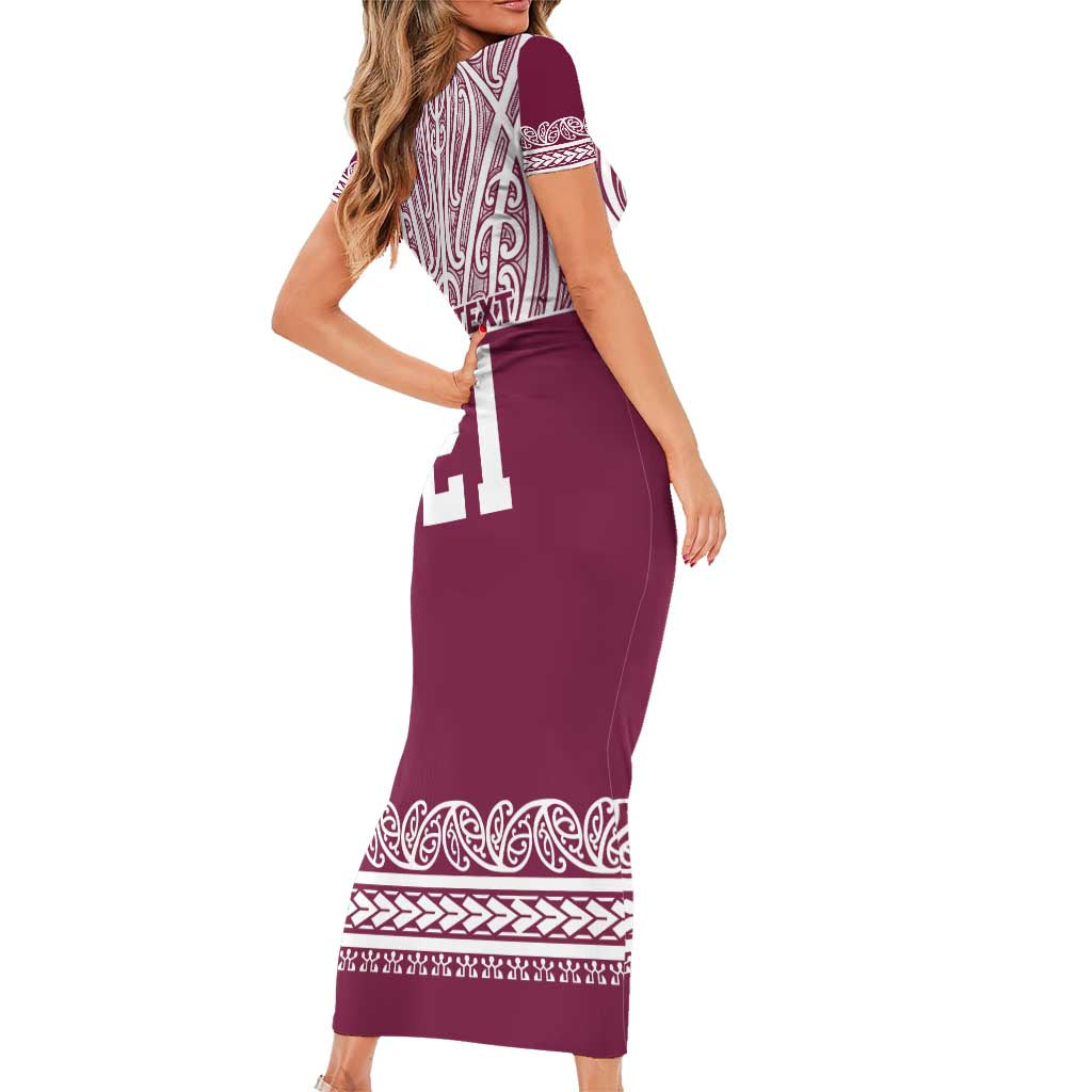 Queensland Maori Nga Hau E Wha Custom Family Matching Short Sleeve Bodycon Dress and Hawaiian Shirt Polynesian Maori Tribal Pattern LT9 - Polynesian Pride