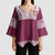 Queensland Maori Nga Hau E Wha Custom Kimono Sleeve Blouse Polynesian Maori Tribal Pattern - Polynesian Pride