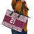 Queensland Maori Nga Hau E Wha Custom Leather Tote Bag Polynesian Maori Tribal Pattern