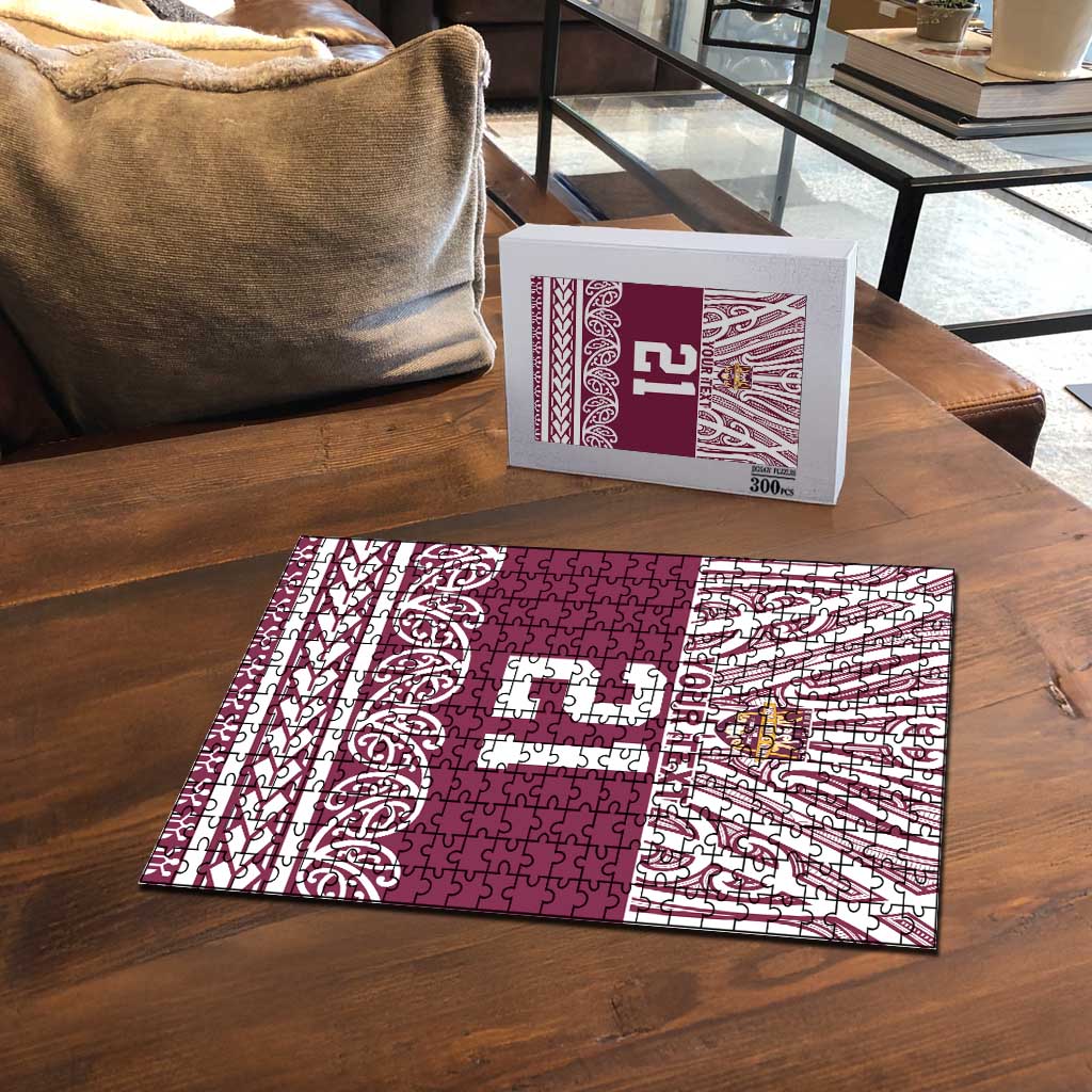 Queensland Maori Nga Hau E Wha Custom Puzzle Polynesian Maori Tribal Pattern - Polynesian Pride