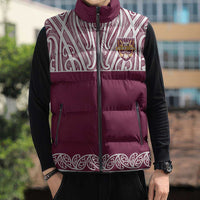 Queensland Maori Nga Hau E Wha Custom Sleeveless Puffer Jacket Polynesian Maori Tribal Pattern - Polynesian Pride