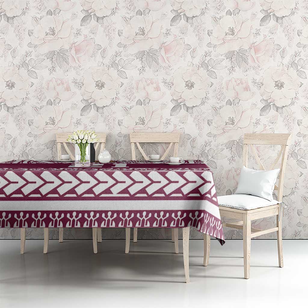 Queensland Maori Nga Hau E Wha Custom Tablecloth Polynesian Maori Tribal Pattern