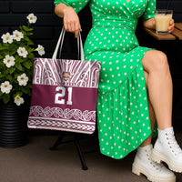 Queensland Maori Nga Hau E Wha Custom Tote Bag Polynesian Maori Tribal Pattern - Polynesian Pride