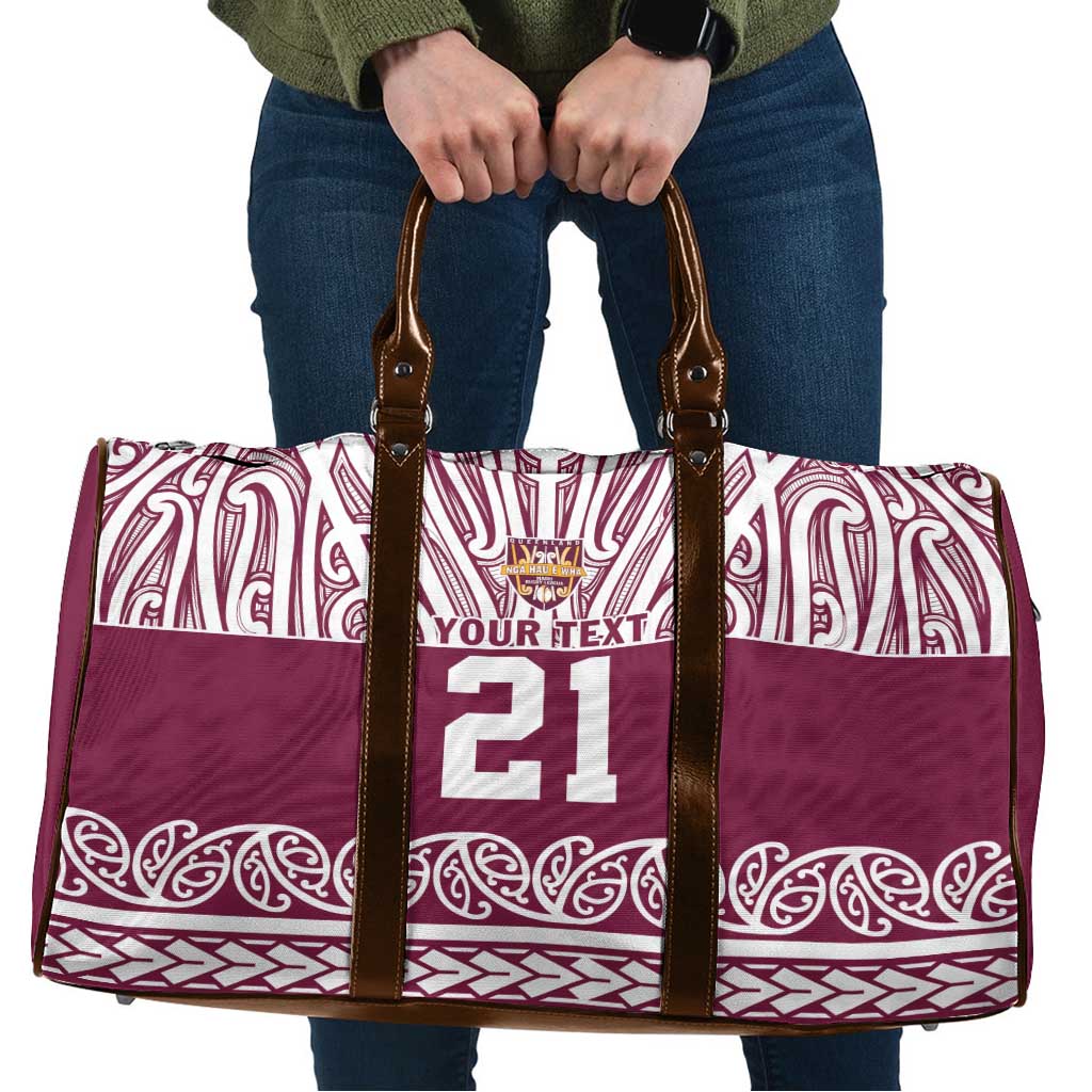 Queensland Maori Nga Hau E Wha Custom Travel Bag Polynesian Maori Tribal Pattern - Polynesian Pride