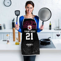 Queensland Papua New Guinea Custom Apron All Black Pacific PNG Tribal Style - Polynesian Pride