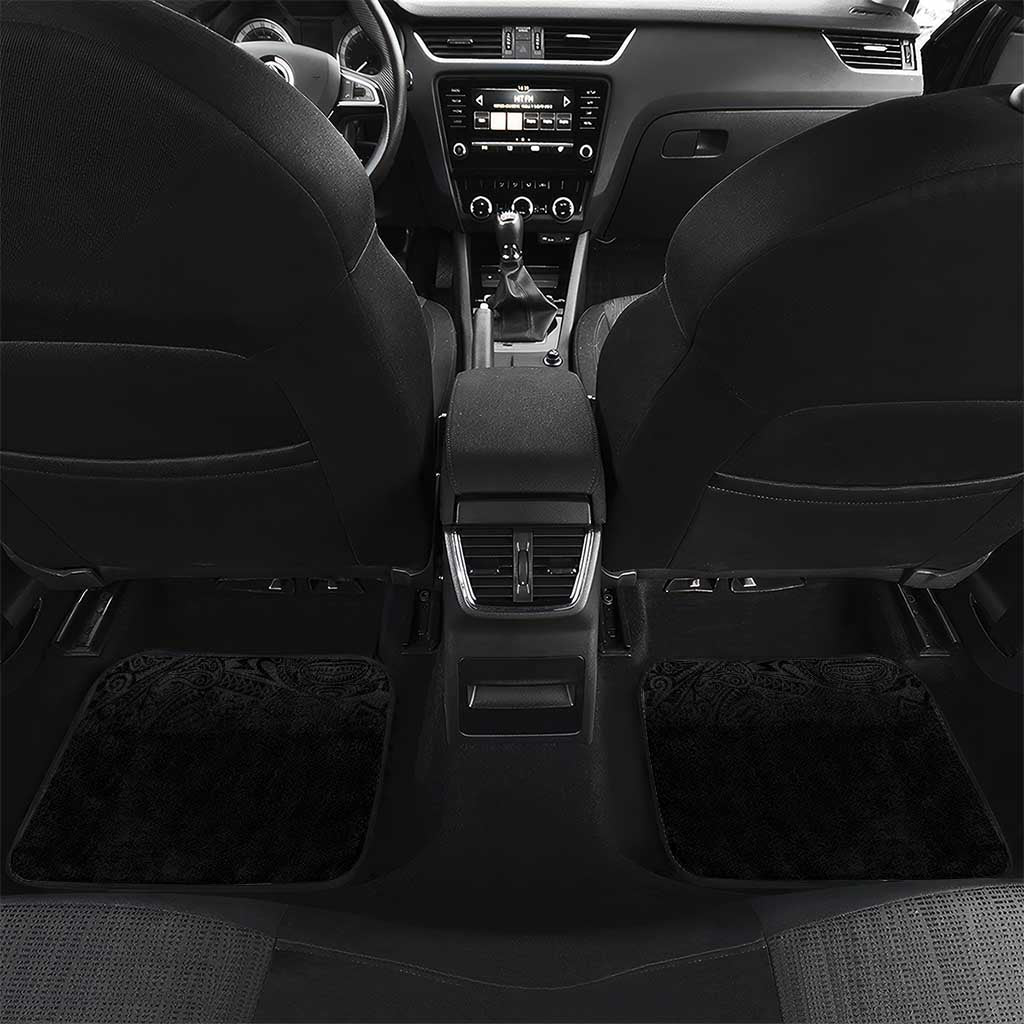 Queensland Papua New Guinea Custom Car Mats All Black Pacific PNG Tribal Style