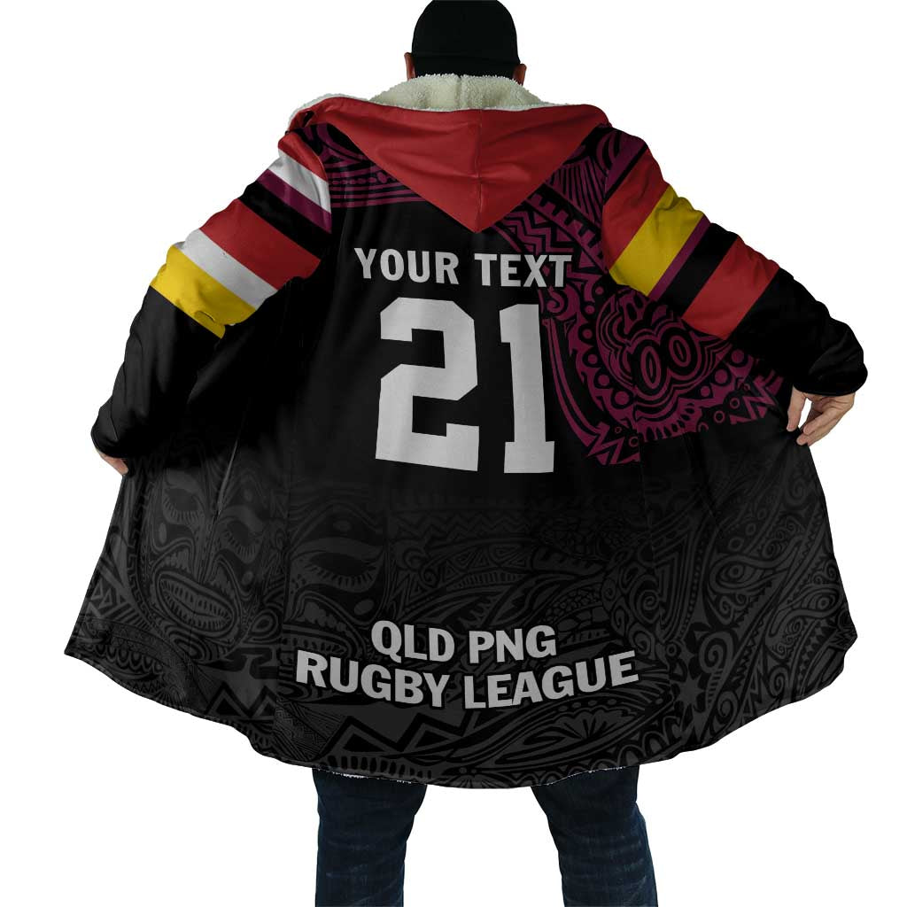 Queensland Papua New Guinea Custom Cloak All Black Pacific PNG Tribal Style - Polynesian Pride