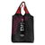 Queensland Papua New Guinea Custom Grocery Bag All Black Pacific PNG Tribal Style