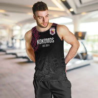 Queensland Papua New Guinea Custom Men Tank Top All Black Pacific PNG Tribal Style