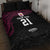 Queensland Papua New Guinea Custom Quilt Bed Set All Black Pacific PNG Tribal Style