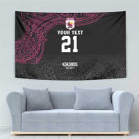 Queensland Papua New Guinea Custom Tapestry All Black Pacific PNG Tribal Style