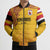 Queensland Papua New Guinea Custom Bomber Puffer Jacket All Gold Pacific PNG Tribal Style - Polynesian Pride