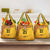 Queensland Papua New Guinea Custom Grocery Bag All Gold Pacific PNG Tribal Style