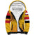 Queensland Papua New Guinea Custom Sherpa Hoodie All Gold Pacific PNG Tribal Style