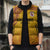 Queensland Papua New Guinea Custom Sleeveless Puffer Jacket All Gold Pacific PNG Tribal Style - Polynesian Pride